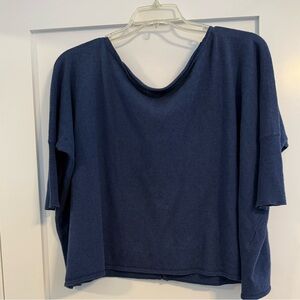 Bb Dakota navy blue batwing sweater w/ working buttons